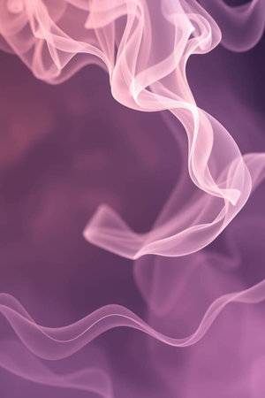 Purple smoke on a black background. Abstract background for design.の写真素材