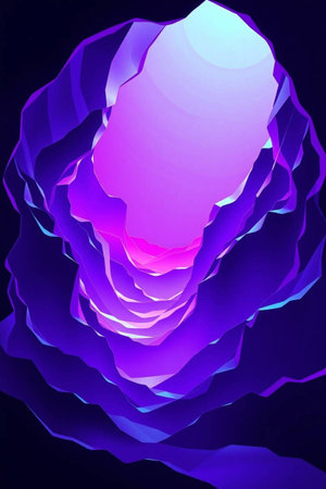 Abstract background. Purple and blue gradient. 3d rendering. Computer digital drawing.