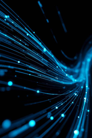 3d illustration of abstract technology fiber optic background. Connection structure.の写真素材