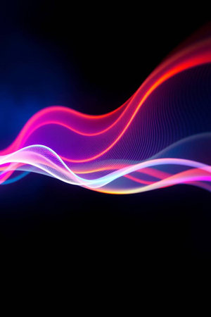 abstract background with a glowing abstract waves, abstract background for wallpaperの写真素材