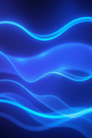 Blue abstract waves on a dark blue background. Vector illustration for your design.
