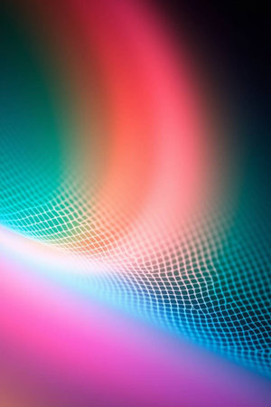 abstract background with colorful smooth lines and bokeh - technology background