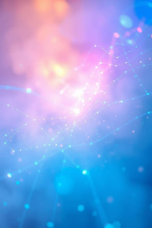 abstract background with bokeh defocused lights and stars.