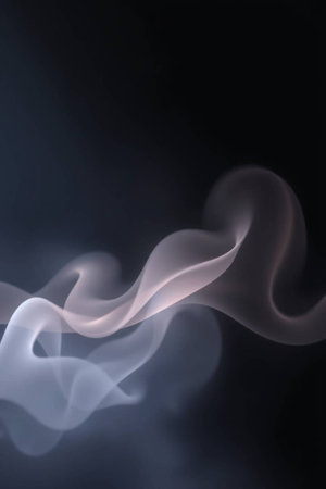 Smoke on black background, Abstract smoke on black background, Abstract smoke backgroundの写真素材