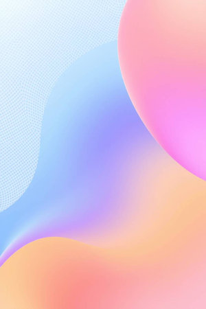 abstract background with colorful gradients and wavy lines, vector illustration