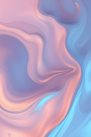 abstract background with smooth lines and waves in pink and blue colors