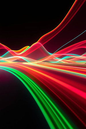 abstract background with a glowing abstract waves, design for Wallpaper