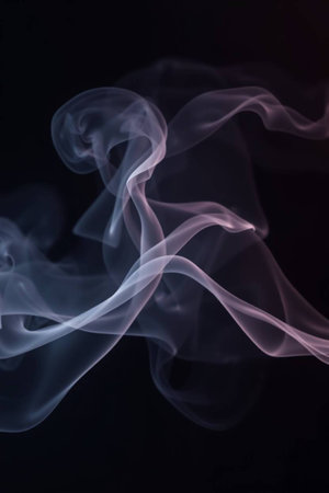 Abstract smoke moves on a black background. Design element. Abstract texture.の写真素材