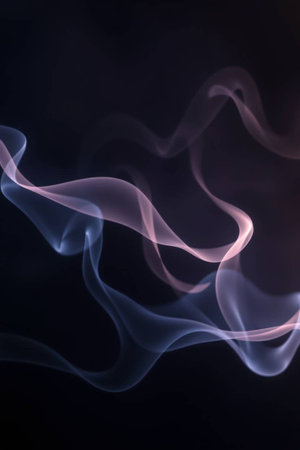 Smoke on black background. Texture of fire. Abstract background.の写真素材