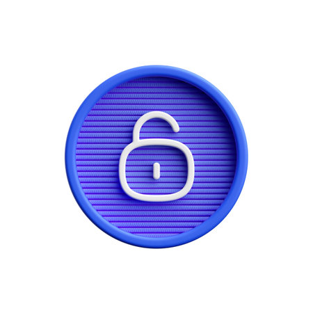 Lock icon on a white background. 3d rendering, 3d illustration.の写真素材