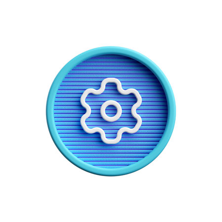 Air conditioner icon. 3d illustration isolated on white background.