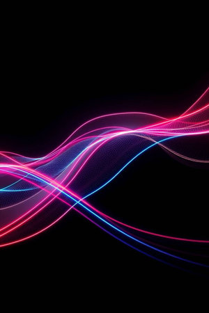 Dark abstract background with a glowing abstract waves, abstract background for wallpaper
