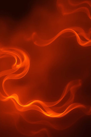 abstract fire flames on dark background, computer generated illustration, abstract background
