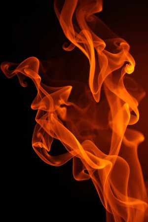 Abstract smoke moves on a black background. Design element. Texture.