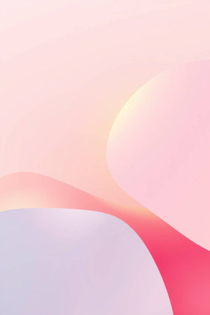 abstract background with smooth lines in pink and blue colors, vector illustration