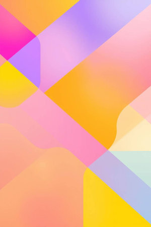 abstract multicolored background with geometric shapes in pastel colorsの写真素材