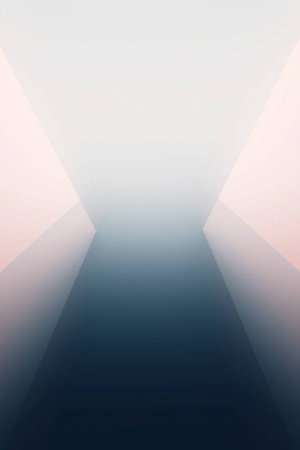 Abstract geometric background in blue and pink colors. 3D rendering.の写真素材