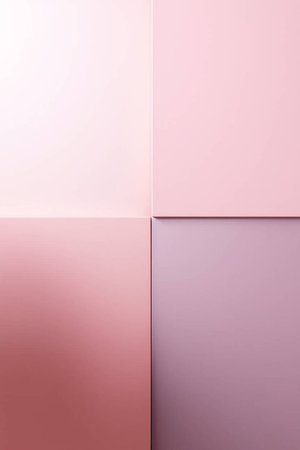 abstract background of geometric shapes, pink and beige color, square formatの写真素材