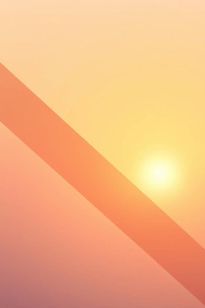 Sunset background with sun and shadow. Vector illustration for your designの写真素材