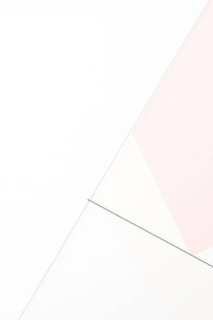 White and pink paper background, copy space for text or image.の写真素材