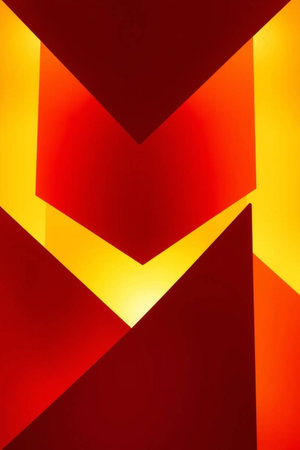 Abstract red and yellow geometrical background. Modern geometrical pattern.の素材