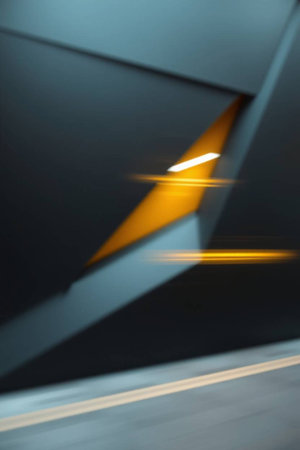 Abstract background. Motion blur effect. Image of a moving car.の素材