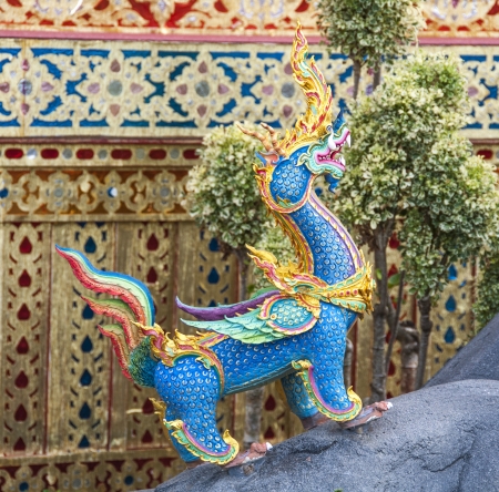 Thai Mysterious Forest of Creature statues at Phra Men Groundの写真素材