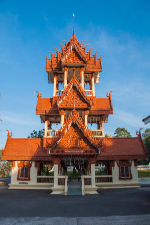 Wat Sa Prasansuk Temple (Wat Ban Na Muang) is the most famous landmark in Ubon Ratchathani, Thailandの写真素材