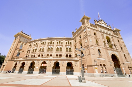MADRID - APRIL 13  Famous Bullfighting arena in Madrid  Plaza de toros de las Ventas,on april 13, 2013 in Madrid, Spainのeditorial素材