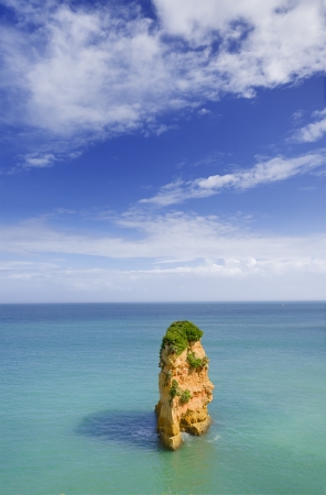 Idyllic beach landscape at Lagos, Algarve,  Portugal の写真素材