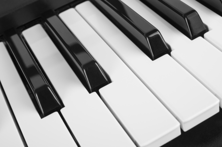 Close up view of piano keysの写真素材