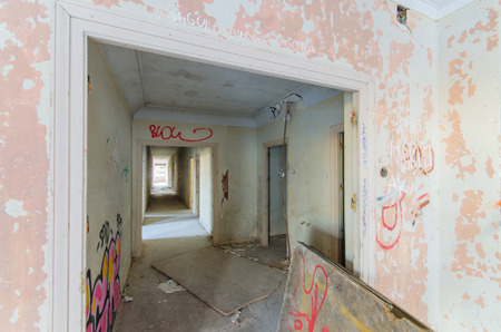 Ruined corridorの写真素材