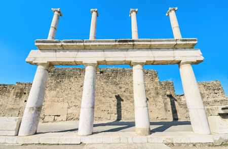 Ancient ruins of Pompeii, Italyの写真素材