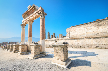 Ancient ruins of Pompeii, Italyの写真素材