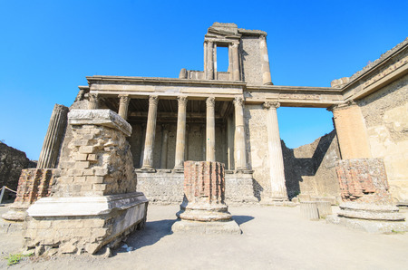 Ancient ruins of Pompeii, Italyの写真素材