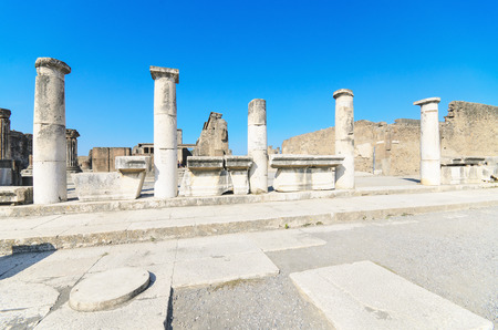 Ancient ruins of Pompeii, Italyの写真素材