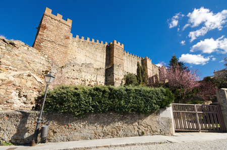 Ancient Walls in Buitrago de Lozoya, Madrid, Spain.のeditorial素材