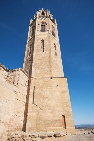 La Seu Vella cathedral in Lleida, Catalonia, Spain.のeditorial素材