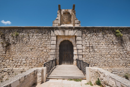 Chinchon castle, famous lanmark in Madrid, Spain.の写真素材