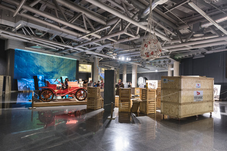 Bilbao, Spain - January 4, 2017: Titanic exhibition on January 4, 2017 in Bilbao, Basque Country, Spain.のeditorial素材