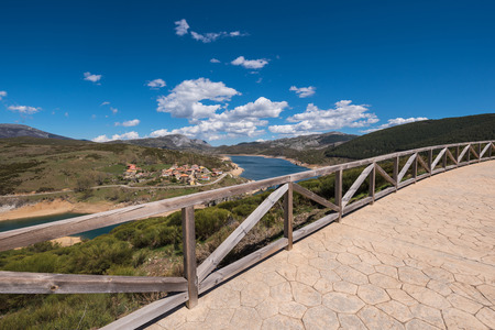Viewpoint in a natural landscape in Palencia mountains, Castilla y Leon, Spain.のeditorial素材