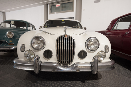 Salamanca, Spain - December 29 2017: Jaguar Mk2 in museum of the histrory of automotion, in Salamanca, Spain. It's the first opened museum to the history of automotion in Spain.のeditorial素材