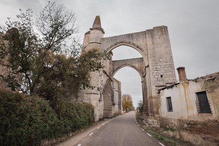 Ruins of San Anton monastery in Camino de Santiago, Burgos, Spain.の写真素材