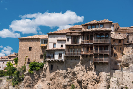 Hanging houses in Cuenca, Spain.の写真素材