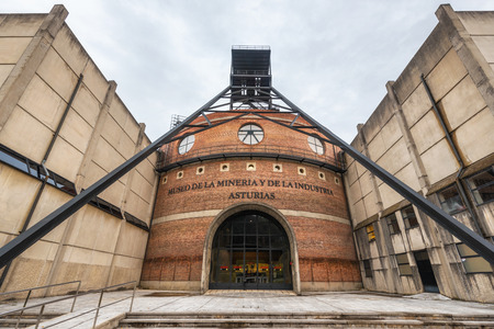 Asturias, Spain - November 19, 2018: Mining museum of Asturias, The complex includes the information on mining activity that developed in the coalfields of Asturiasのeditorial素材