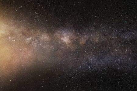 Night Sky, Bright Stars And Milky Way Galaxy .の写真素材