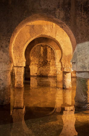 Caceres, Spain - March 4, 2022: Arab cistern in Caceres, Extremadura, built during the Medieval Muslims Rule in Spain.のeditorial素材