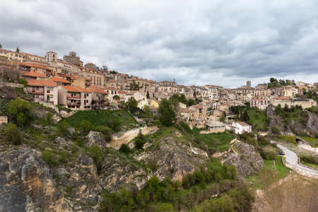 Aerial view of Sepulveda, an old medieval town in Segovia province, Spain. High quality photographyの写真素材