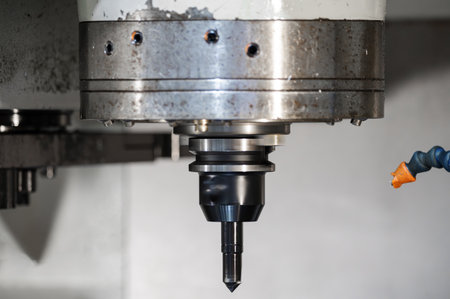 Close up of CNC machine at work