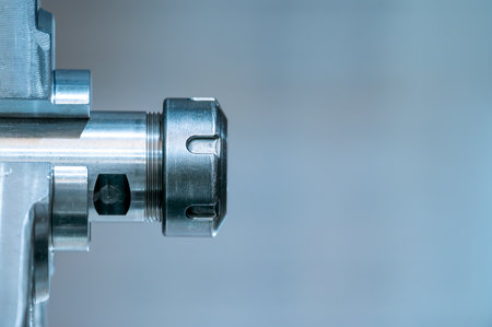 Close up of CNC machine at work